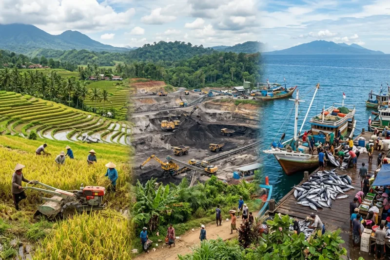 Pemanfaatan Sumber Daya Alam Indonesia di Bidang Pertanian, Pertambangan, dan Perikanan