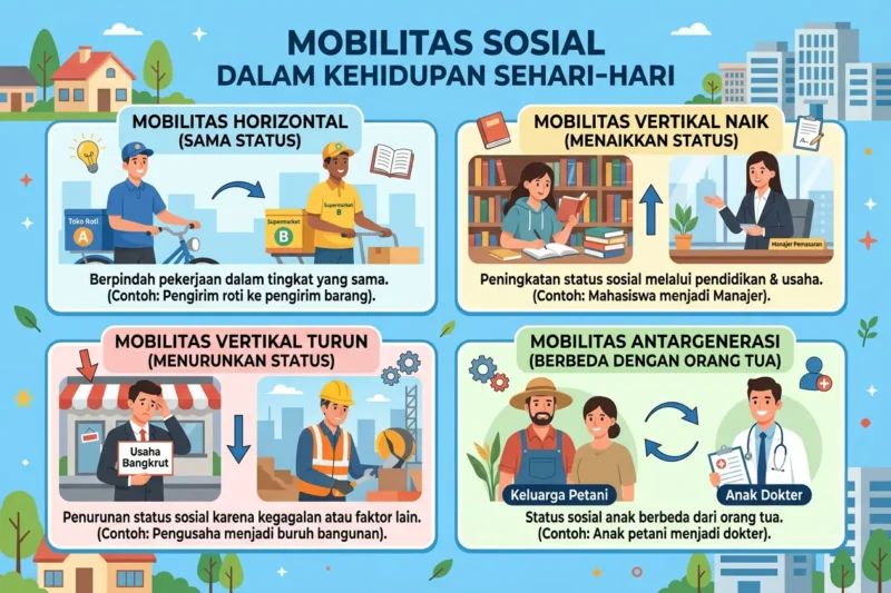Contoh Mobilitas Sosial dalam Kehidupan Sehari-hari yang Mudah Dipahami