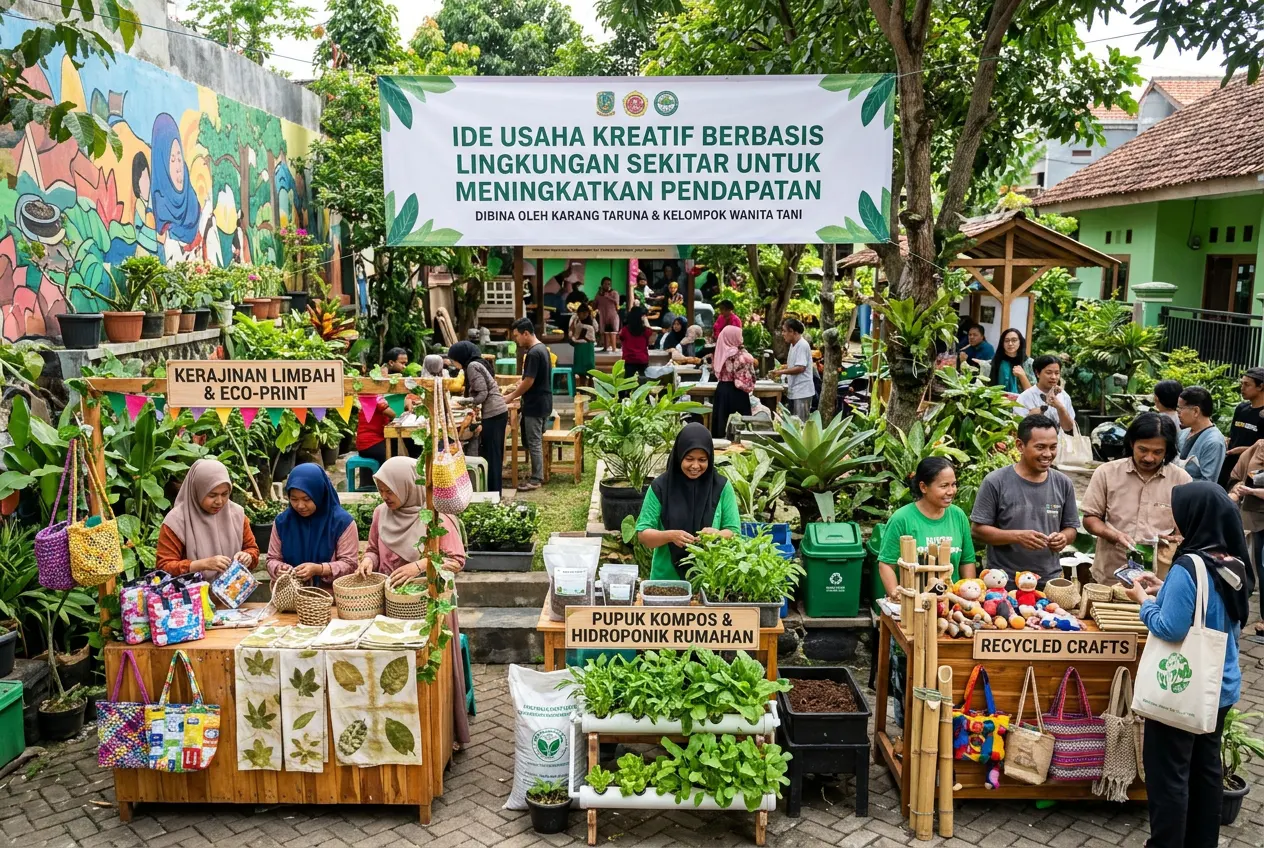 Ide Usaha Kreatif Berbasis Lingkungan Sekitar untuk Meningkatkan Pendapatan (AiStudio)
