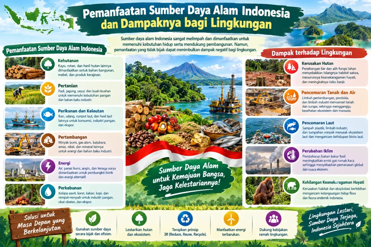 Pemanfaatan Sumber Daya Alam Indonesia dan Dampaknya bagi Lingkungan (AiStudio)