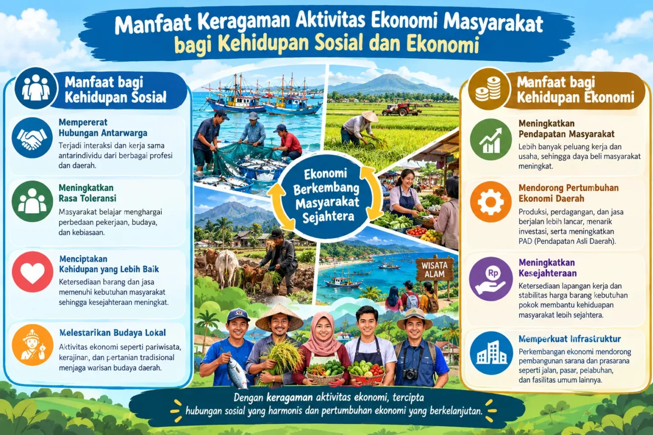 Manfaat Keragaman Aktivitas Ekonomi Masyarakat bagi Kehidupan Sosial dan Ekonomi (AiStudio)