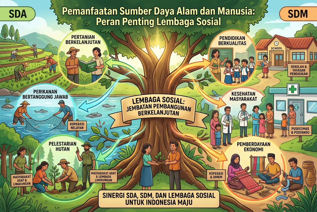Pemanfaatan Sumber Daya Alam dan Manusia: Peran Penting Lembaga Sosial (AiStudio)