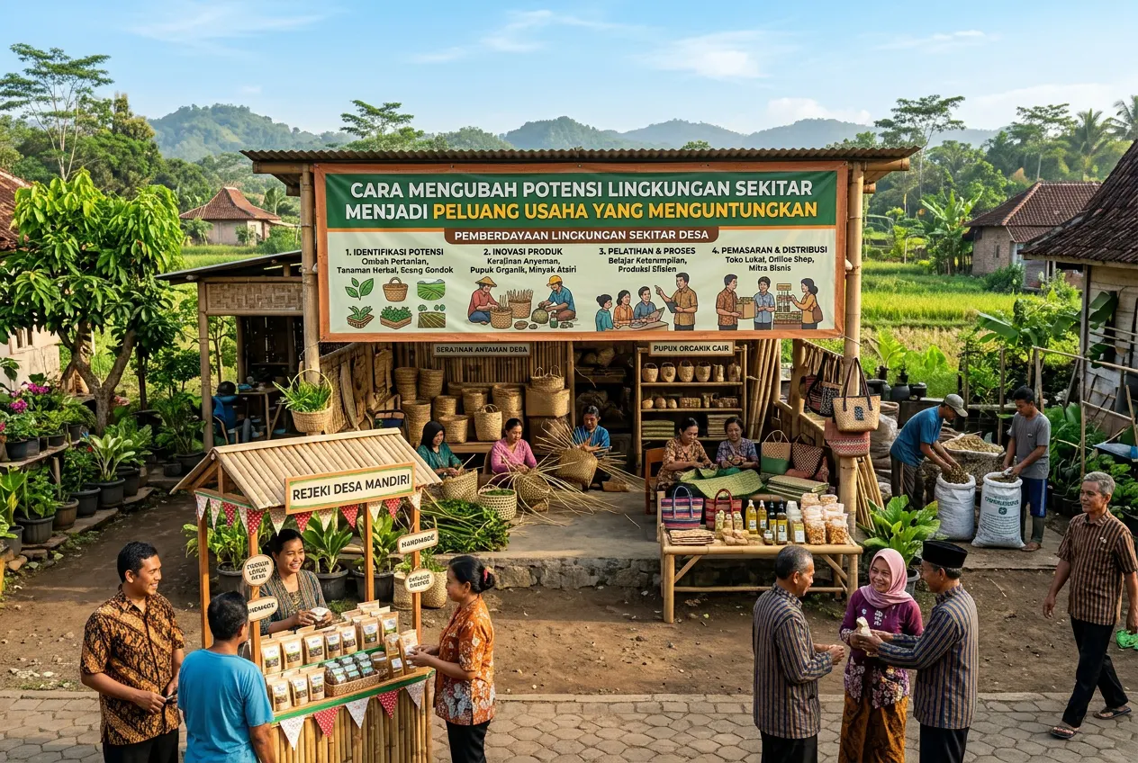 Cara Mengubah Potensi Lingkungan Sekitar Menjadi Peluang Usaha yang Menguntungkan (AiStudio)