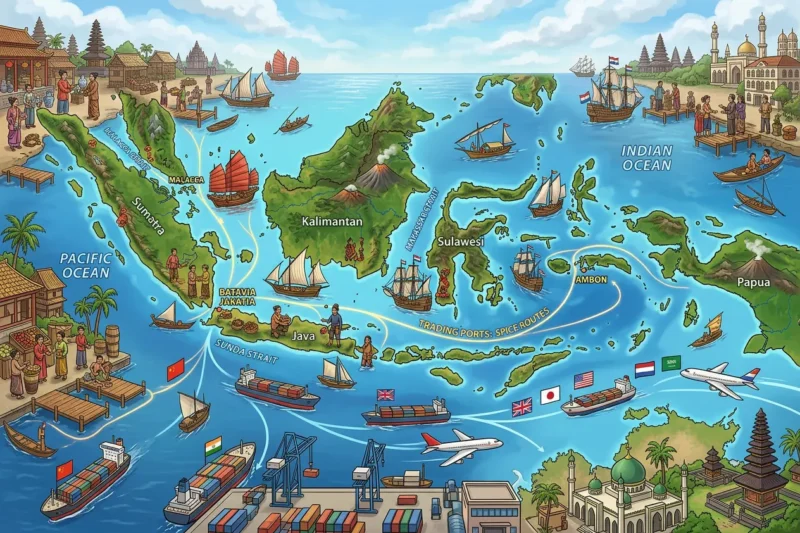Dampak Kondisi Geografis terhadap Interaksi Indonesia dengan Bangsa Asing