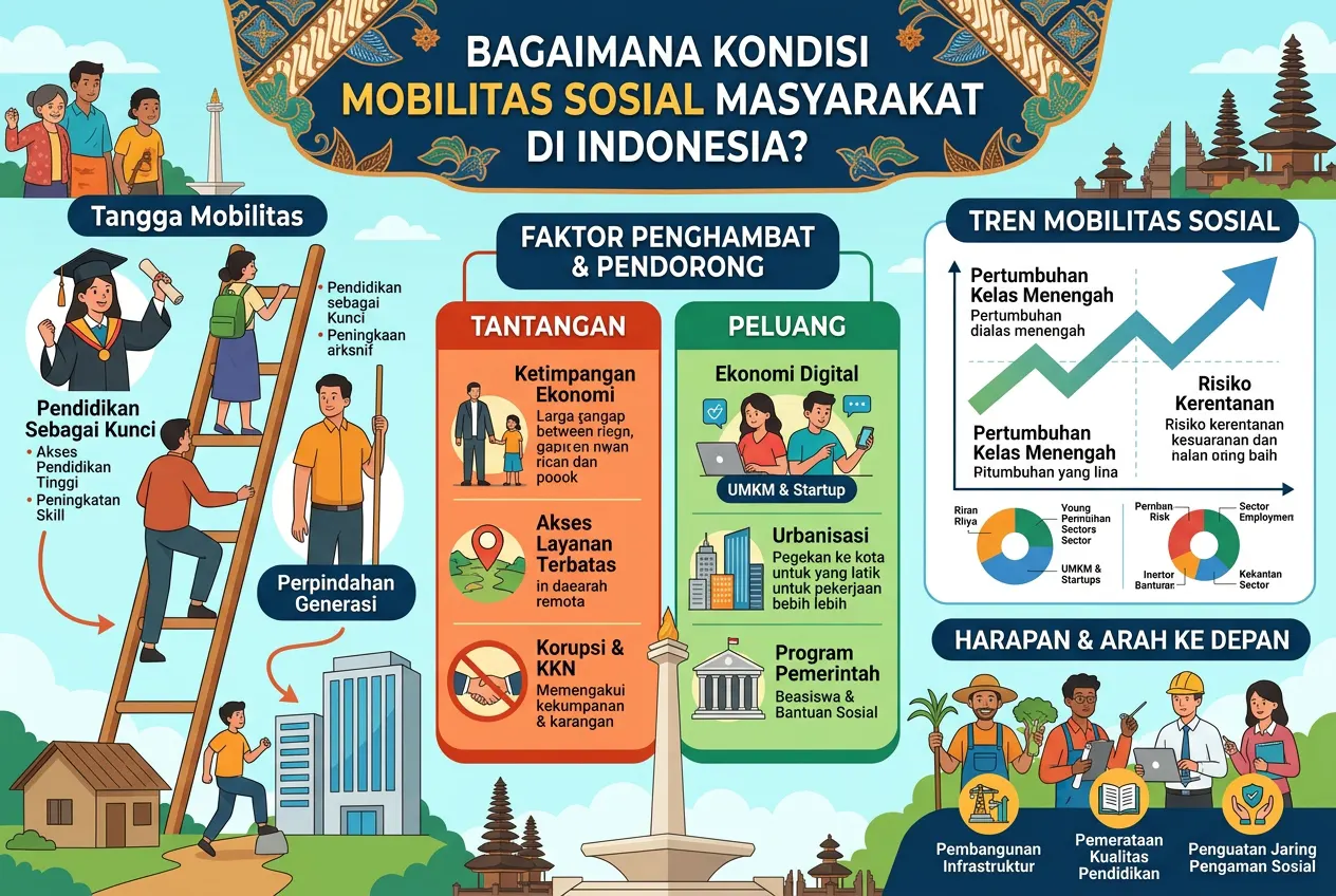 Bagaimana Kondisi Mobilitas Sosial Masyarakat di Indonesia? (AiStudio)