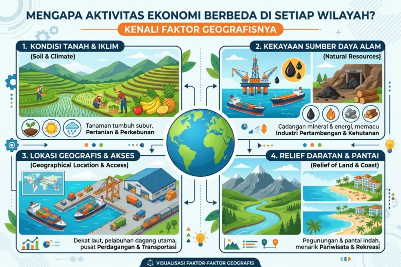 Mengapa Aktivitas Ekonomi Berbeda di Setiap Wilayah? Kenali Faktor Geografisnya