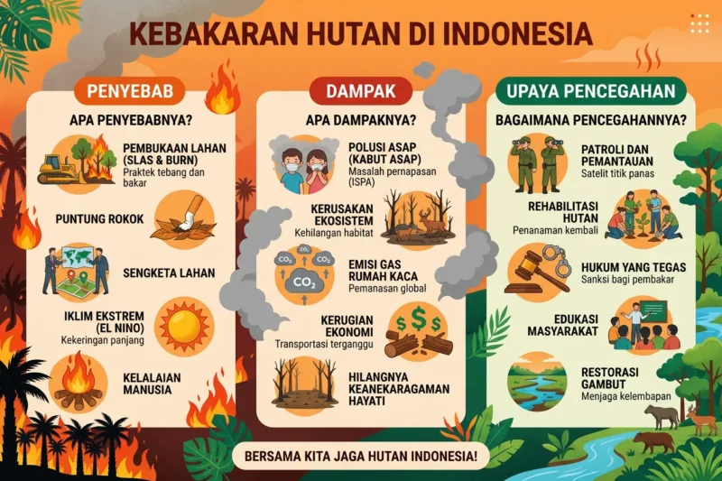 Kebakaran Hutan di Indonesia: Penyebab, Dampak, dan Upaya Pencegahannya